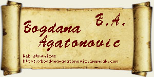Bogdana Agatonović vizit kartica